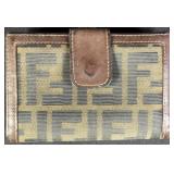 Fendi Zucca Canvas Kisslock Compact Wallet