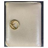 Fendi Pebbled Leather F Logo Bifold Compact Wallet
