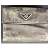Prada Grey Nylon Compact Wallet