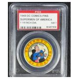PSA 7 1948 DC Comics Pins Superman Of America