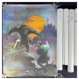 5pc 1970s Worldbeater Frank Frazetta Posters
