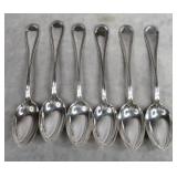 Six Italian 800 Silver Demitase Spoons