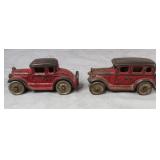 Two Antique A.C. Williams Cast Iron Cars