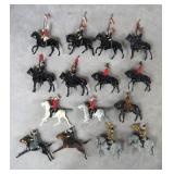 15pc Vintage Britains Lead Soldiers & Jockeys Lot