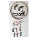 12pc Antique Lead Circus Figures Grouping