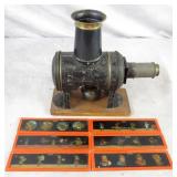 Antique Ernst Plank Magic Lantern w/Slides