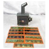 Antique Ernst Plank Magic Lantern w/Slides