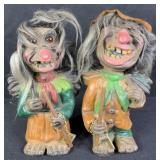 Vintage Heico Troll Vinyl Bobbleheads w/ Tags