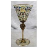 Salviati & Moser Enameled Venetian Glass Goblet