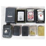7pc Vintage & Modern Era Zippo Lighters Lot