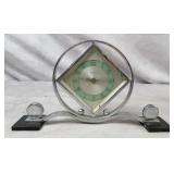 Art Deco Chrome 8 Day Desk Clock