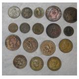 18pc 1719-1946 Foriegn Coins Lot