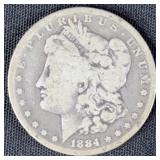 1884 U.S. Morgan Dollar 1 OZ. Silver Coin