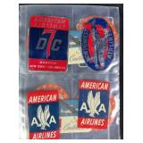 18pc Vintage American Airlines+ Luggage Stickers