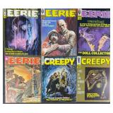 6pc Eerie & Creepy Warren Horror Magazines