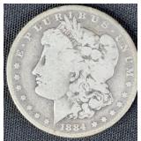 1884 U.S. Morgan Dollar 1 OZ. Silver Coin