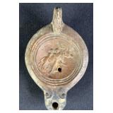 Ancient Roman Style Terracotta Oil Lamp