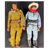 1973 Gabriel Lone Ranger & Tonto Action Figures