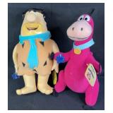 NWT 1990 Applause Flintstones Plush Figures