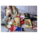Assorted Vintage Dolls w/ Cases & Barbie