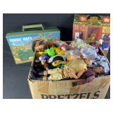 Assorted Action Figures & Toys w/ Cases