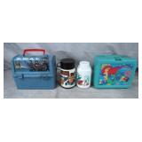 Vintage Plastic Lunchbox & Thermos Grouping