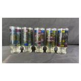 Vintage Stained Glass Style Beer Glasses