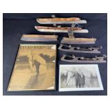 Antique Ice Skates w/ Photograph