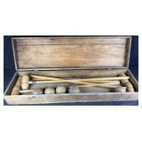 Vintage Wood Croquet Set