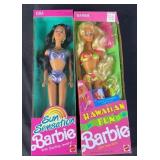 NIP 1990-91 Barbie Dolls w/ Hawaiian Fun
