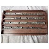 Franklin Mint Pewter Trains Display