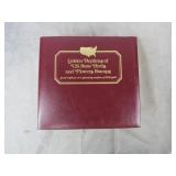 Golden Replica US State Birds/Flower Stanps Book