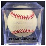 Cesar Geronimo "75ï¿½ WS Champs" Signed Baseball