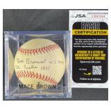 Mace Brown "W.S. 1946 / Pitts Pirates 1935" Signed
