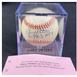 Gary Peters "A.L. 1963 R.O.Y." Signed Baseball