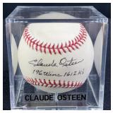 Claude Osteen "196 Wins, 1612 Kï¿½s" Signed Ball