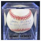 Sonny Siebert "140 Wins / 1,512 Kï¿½s" Signed Ball