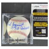 Kal Sergrist "1952 Yankees" Signed Baseball