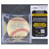 Charlie Silvera "N.Y. Yankees 1948-1956" Signed