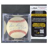 Gene Freese "1955-58 Pirates" Signed Baseball