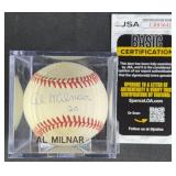 Al Milnar "20" Signed Baseball w/ JSA COA