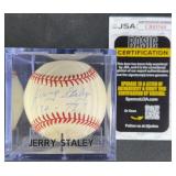 Jerry Staley "134-727" Signed Baseball w/ JSA COA