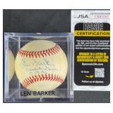 Len Barker "Perfect Game 5-15-81" Signed Ball