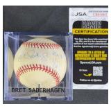 Bret Saberhagen "8/26/91 vs. Chi." Signed Baseball