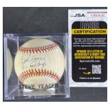 Steve Yeager "W.S. M.V.P. 81" Signed Baseball
