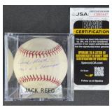 Jack Reed "1961 W.S. Champs" Signed Baseball