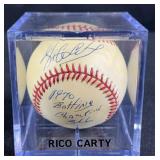 Rico Carty "1970 Batting Champion 366" Signed Ball