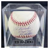 Ed Halicki "8/14/75 No Hitter" Signed Baseball