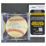 Chuck Tanner "55-57 Milwaukee Braves" Signed Ball