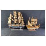 Vintage Wood Model Ships